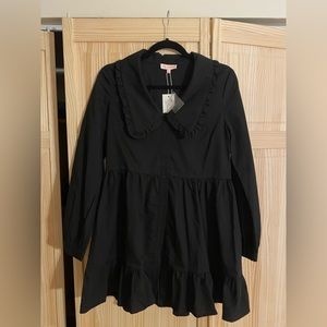 NWT re:named black collared dress. Never worn, size small